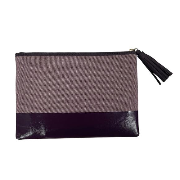 Kate Spade Large Tassel Zip Pouch Clutch Bag Purse Red - Picture 6 of 9